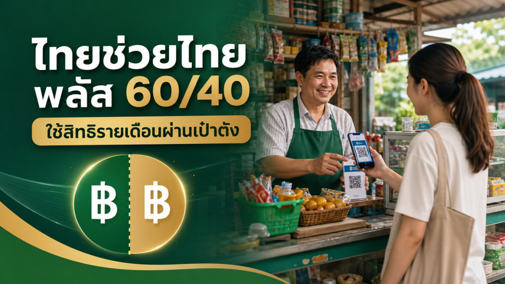 ภาพปกไทยช่วยไทย พลัส 60/40 ใช้สิทธิรายเดือนผ่านเป๋าตัง
