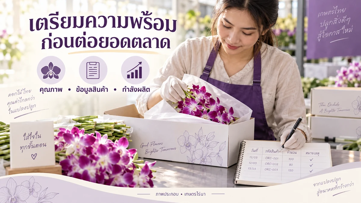 เตรียมความพร้อมก่อนต่อยอดตลาด: คุณภาพ ข้อมูลสินค้า และกำลังผลิต