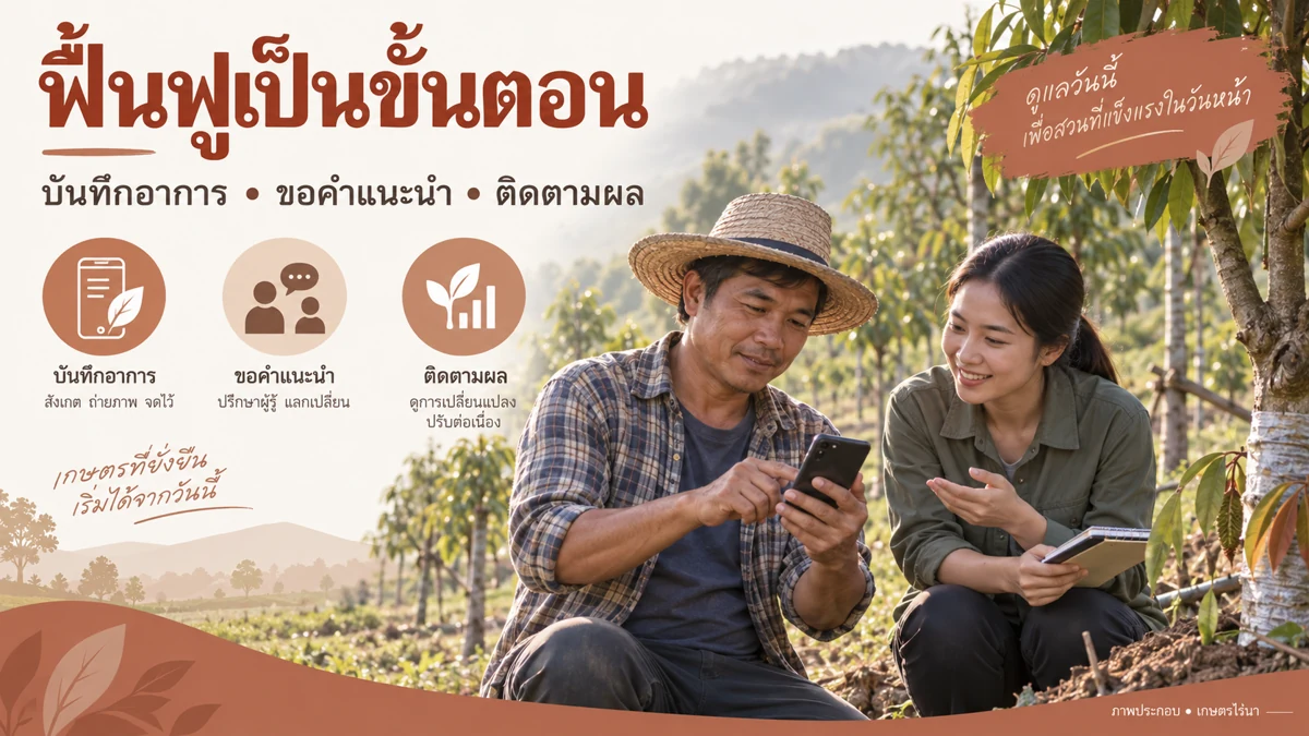ฟื้นฟูเป็นขั้นตอน: บันทึกอาการ ขอคำแนะนำ ติดตามผล