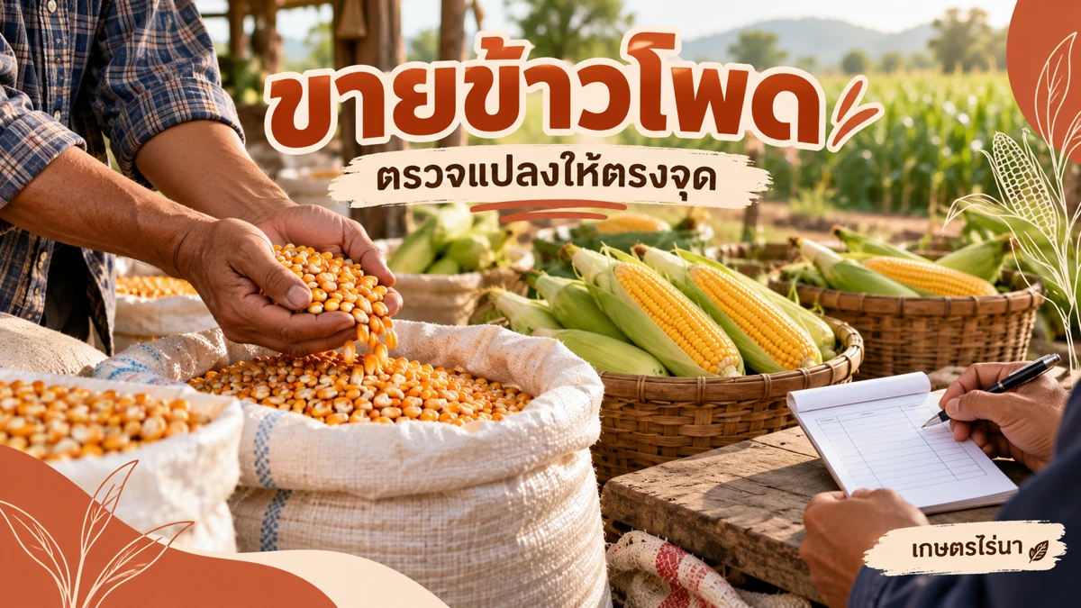 ขายข้าวโพด — ตรวจแปลงให้ตรงจุด พร้อมข้อความไทย