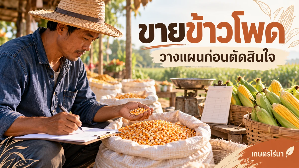 ขายข้าวโพด — วางแผนก่อนตัดสินใจ พร้อมข้อความไทย