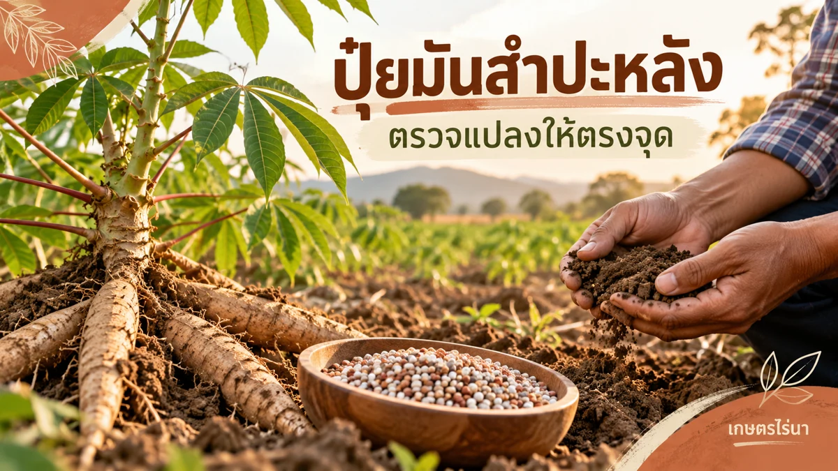 ปุ๋ยมันสำปะหลัง — ตรวจแปลงให้ตรงจุด พร้อมข้อความไทย