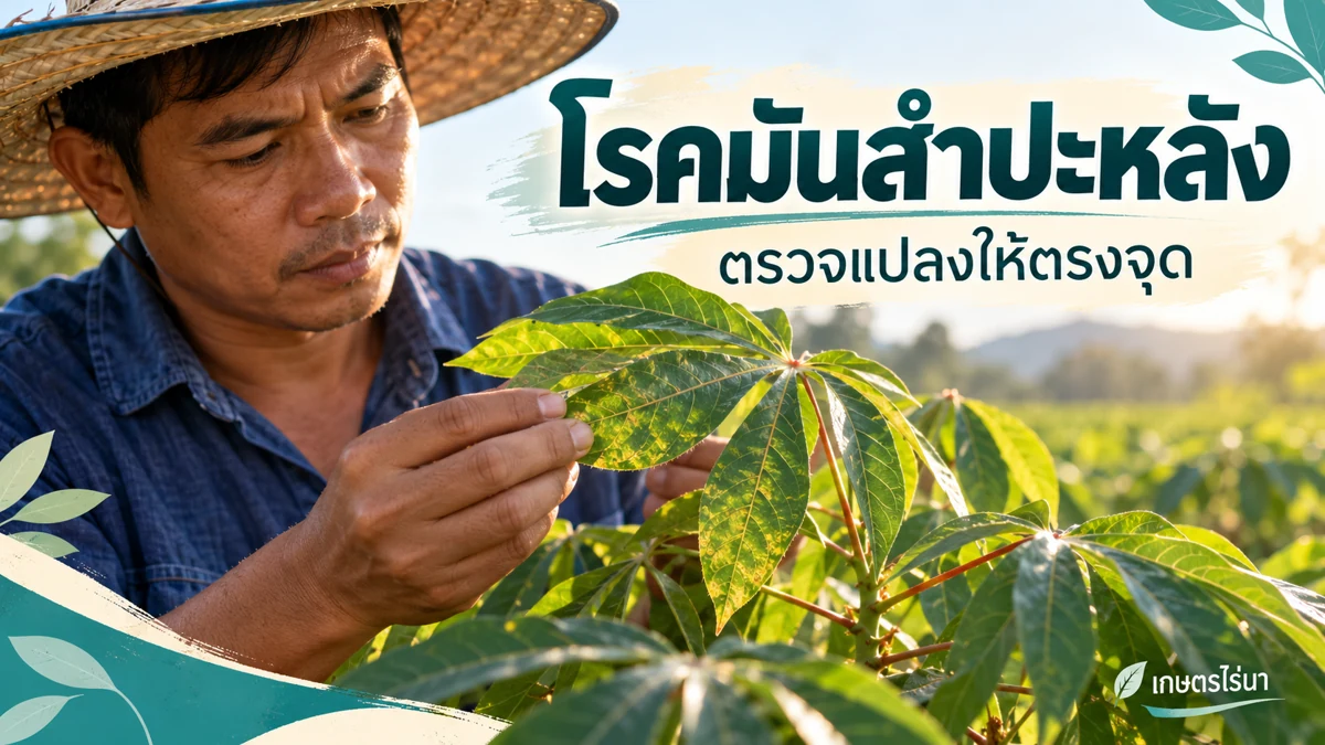 โรคมันสำปะหลัง — ตรวจแปลงให้ตรงจุด พร้อมข้อความไทย