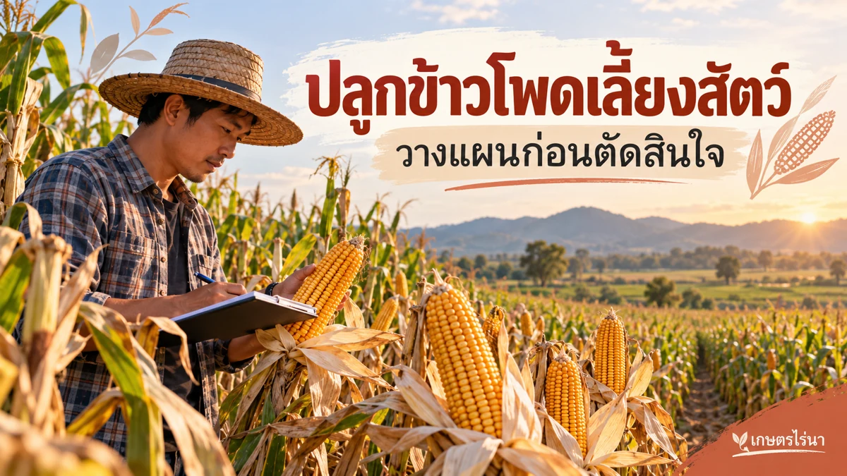 ปลูกข้าวโพดเลี้ยงสัตว์ — วางแผนก่อนตัดสินใจ พร้อมข้อความไทย