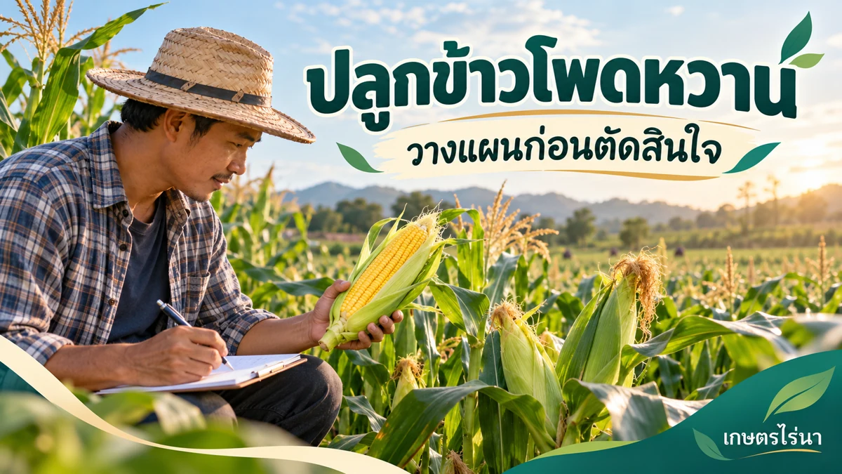 ปลูกข้าวโพดหวาน — วางแผนก่อนตัดสินใจ พร้อมข้อความไทย