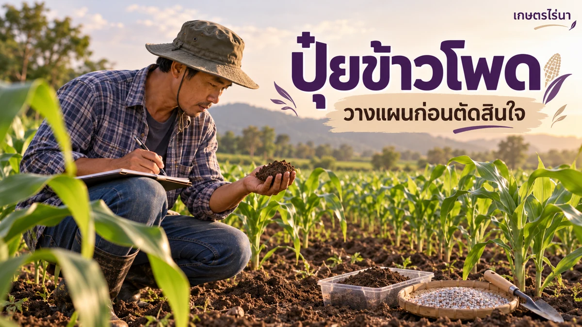 ปุ๋ยข้าวโพด — วางแผนก่อนตัดสินใจ พร้อมข้อความไทย