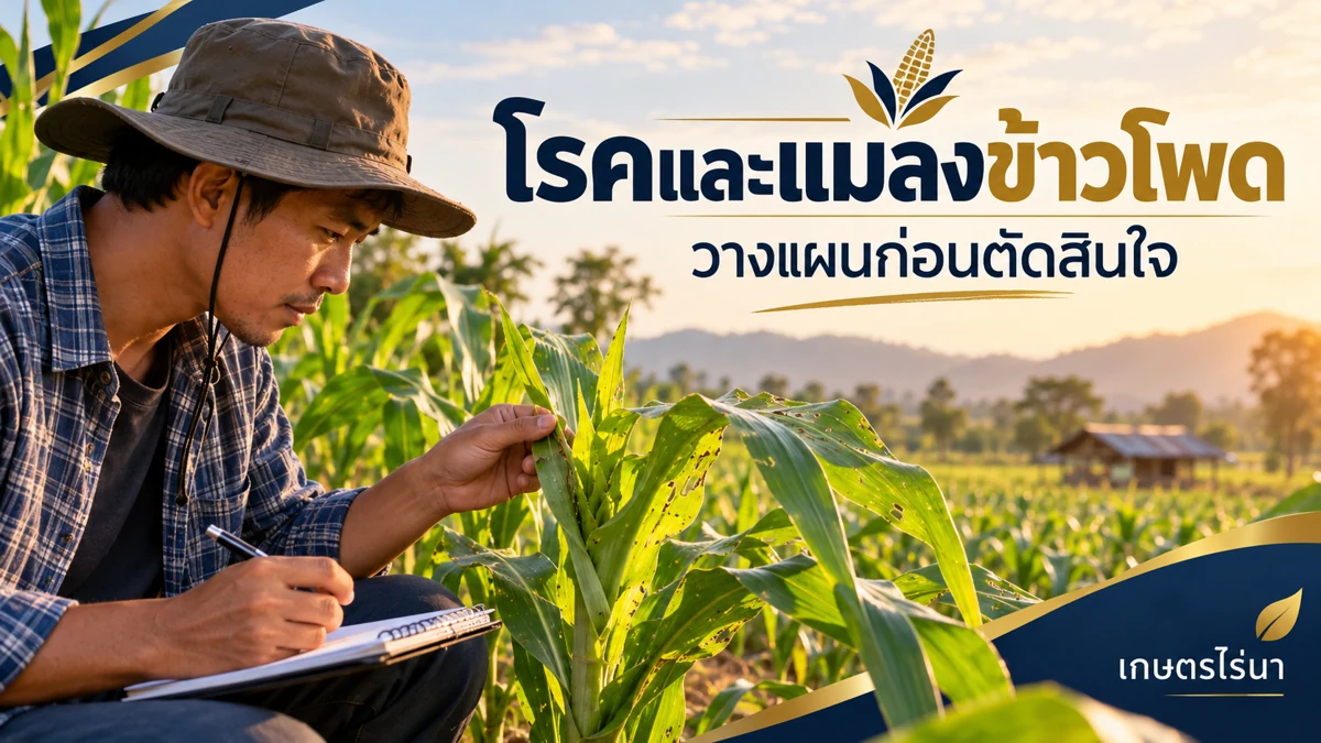 โรคและแมลงข้าวโพด — วางแผนก่อนตัดสินใจ พร้อมข้อความไทย