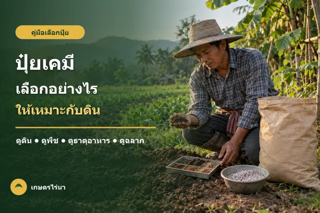 เกษตรกรตรวจดินก่อนเลือกสูตรปุ๋ยเคมีให้เหมาะกับแปลง