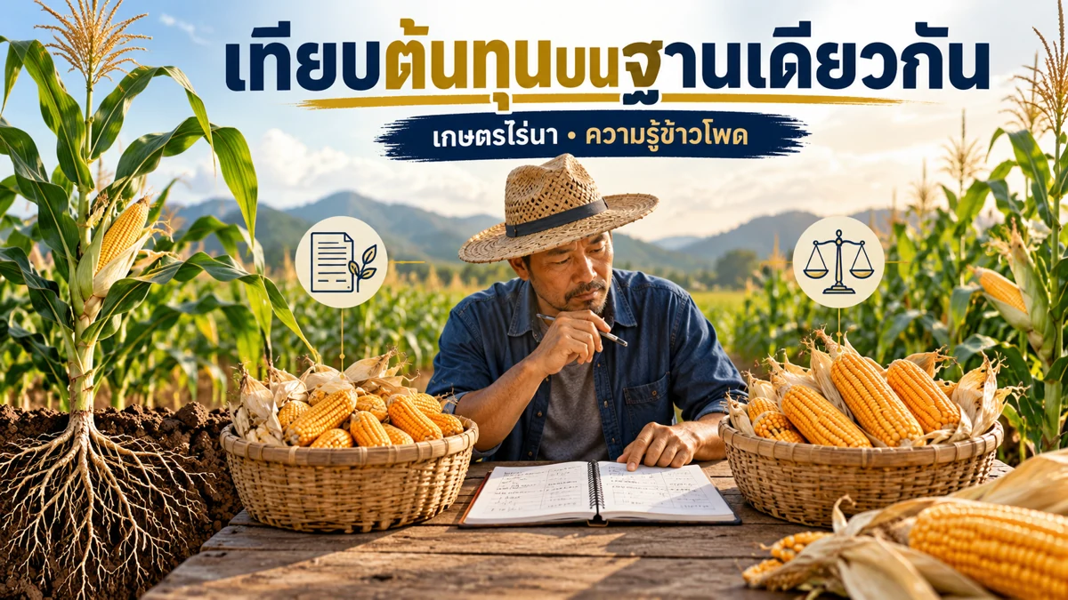 ข้าวโพดหวานกับข้าวโพดเลี้ยงสัตว์ ภาพขั้นตอนดูแลและวางแผนแปลง