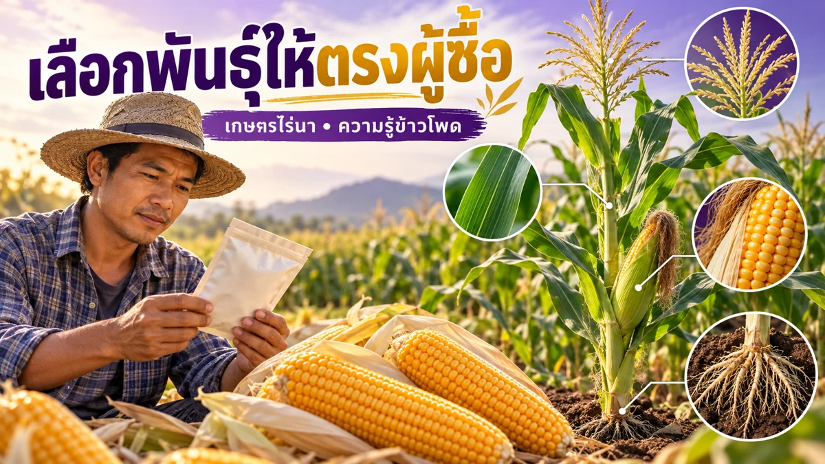 ปลูกข้าวโพดข้าวเหนียว ภาพอธิบายจุดตรวจและหลักการ