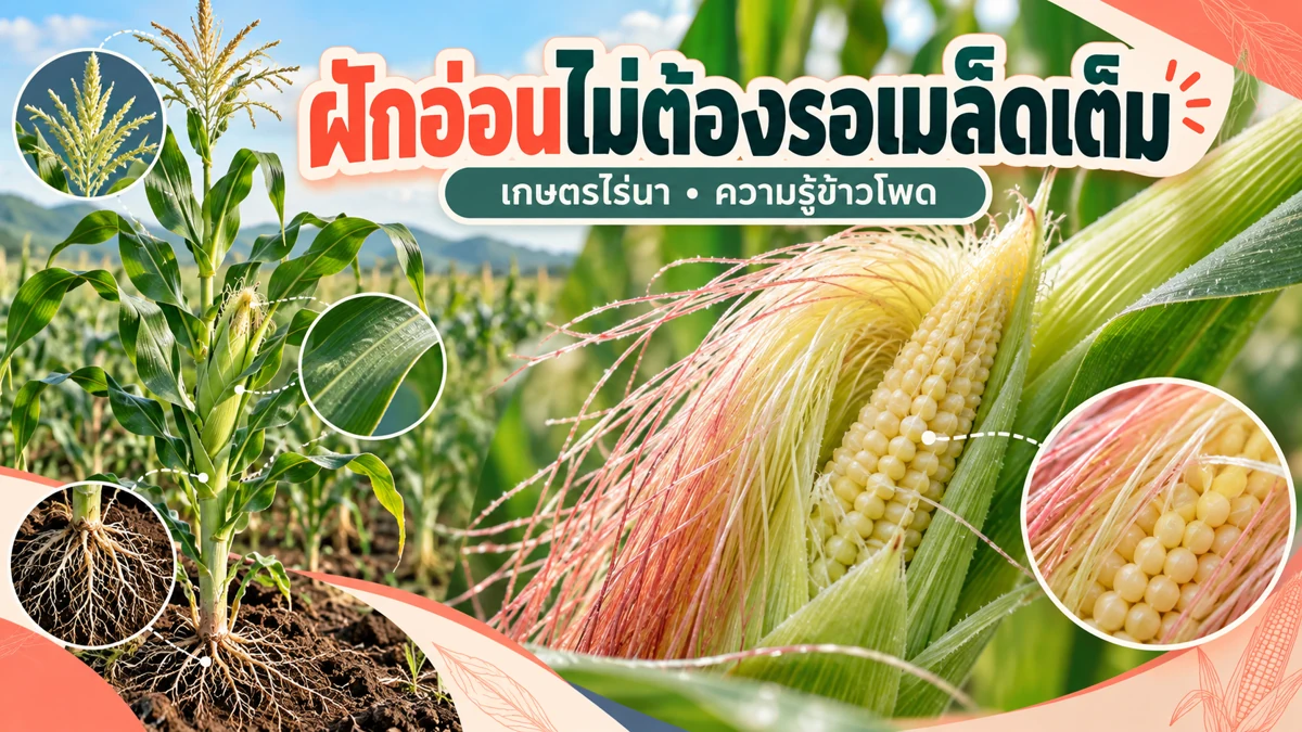 ปลูกข้าวโพดฝักอ่อน ภาพอธิบายจุดตรวจและหลักการ