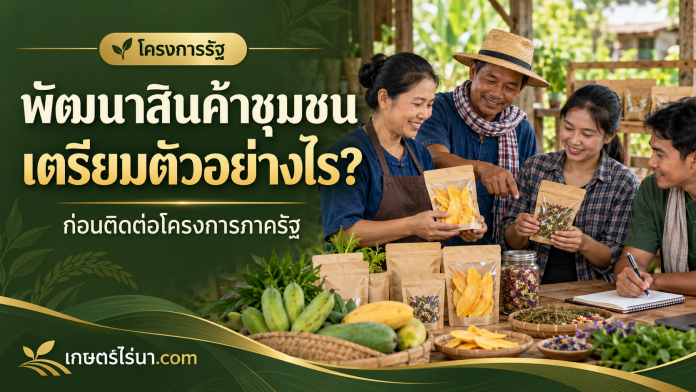 community-products-cover กลุ่มเกษตรกรหารือสินค้าผลไม้แปรรูปและชาสมุนไพร พร้อมข้อความพัฒนาสินค้าชุมชน เตรียมตัวอย่างไร