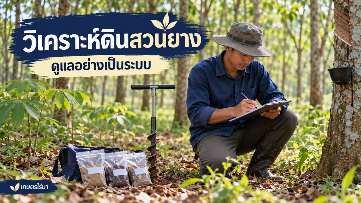 วิเคราะห์ดินสวนยาง ส่งข้อมูลสวนไปกับดิน พร้อมข้อความไทย