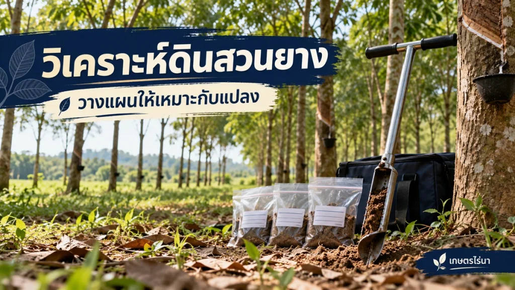 วิเคราะห์ดินสวนยาง พร้อมข้อความไทย