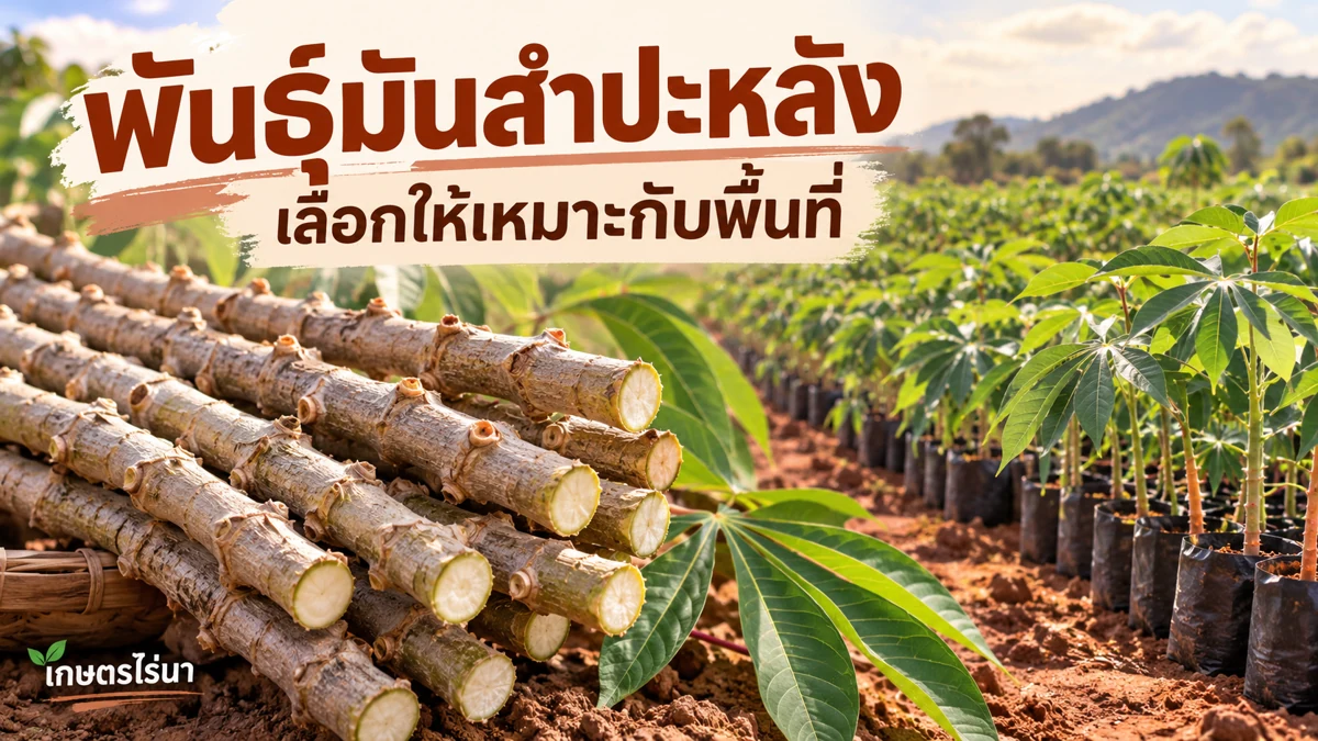 พันธุ์มันสำปะหลัง เลือกให้เหมาะกับพื้นที่