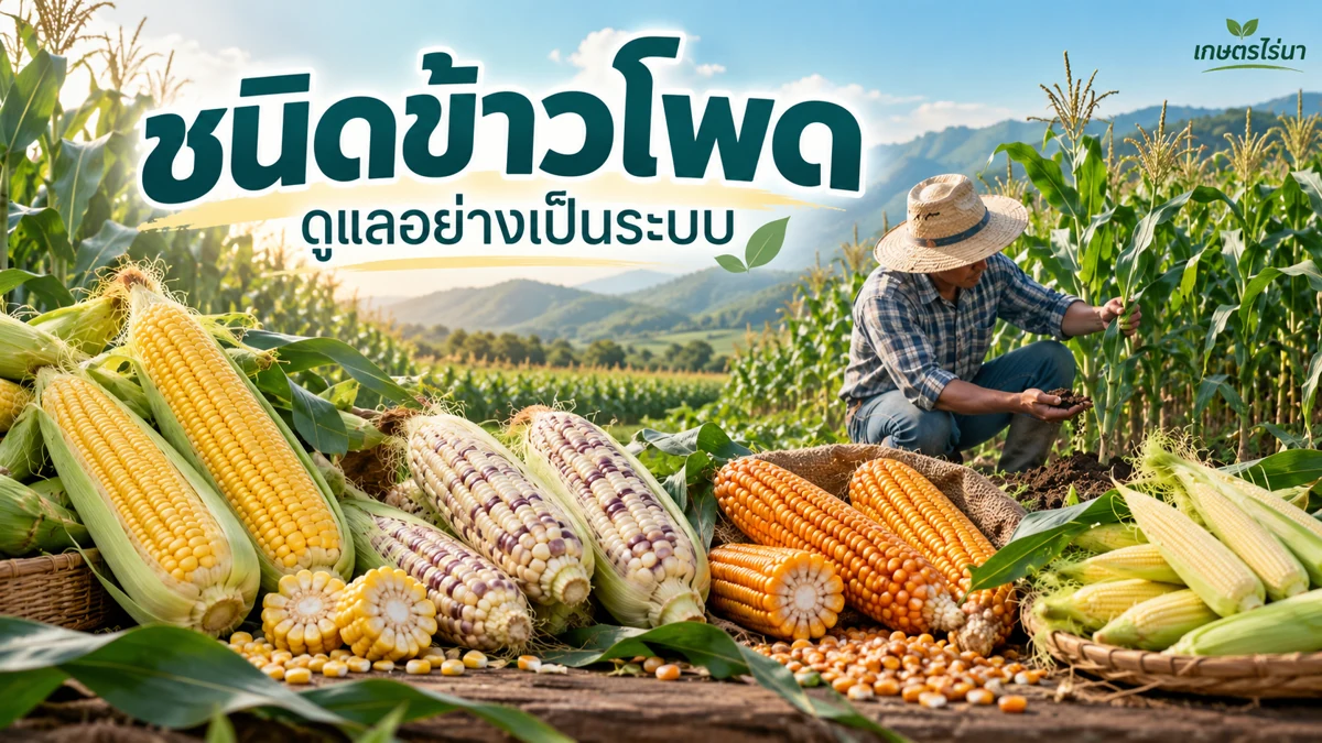 ชนิดข้าวโพด ดูแลอย่างเป็นระบบ