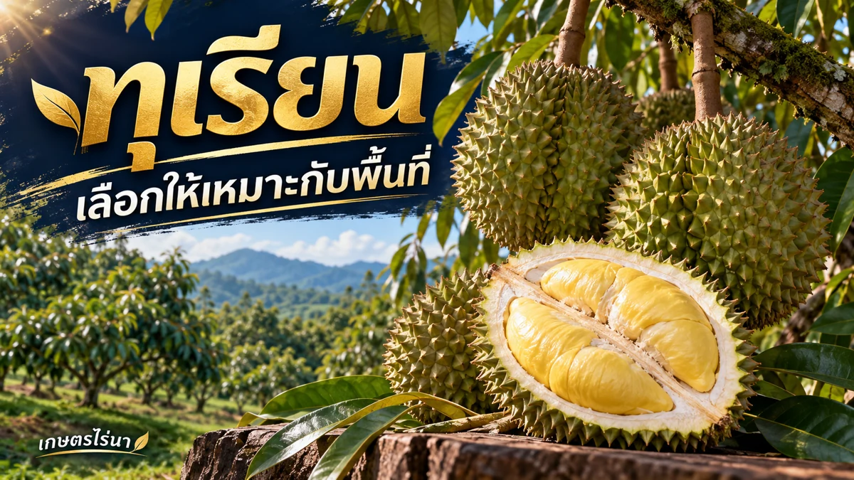 ทุเรียน เลือกให้เหมาะกับพื้นที่
