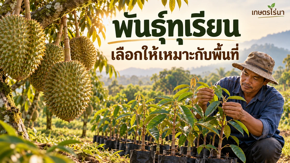 พันธุ์ทุเรียน เลือกให้เหมาะกับพื้นที่