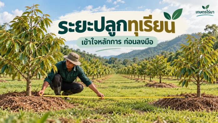 dr-7-cover ระยะปลูกทุเรียน ภาพประกอบพร้อมข้อความไทย