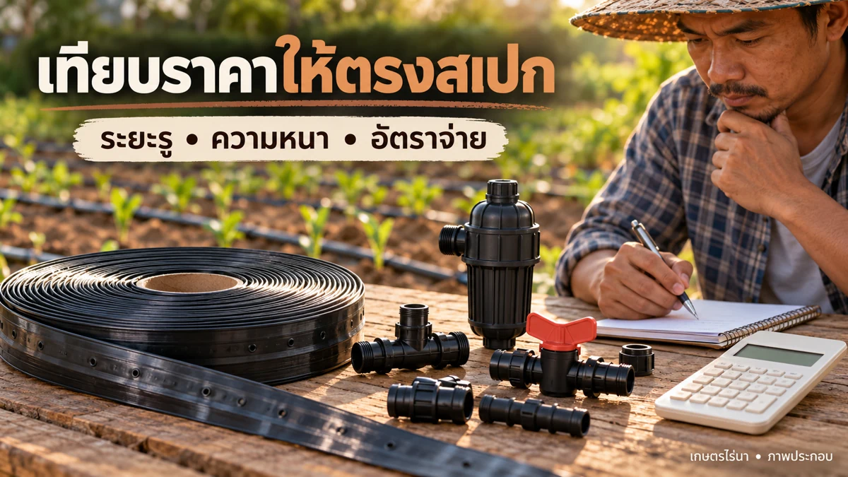 เทียบราคาให้ตรงสเปก ระยะรู ความหนา และอัตราจ่าย