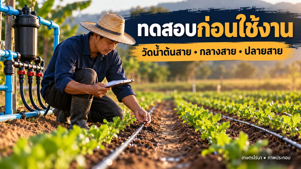 ทดสอบน้ำต้นสาย กลางสาย และปลายสายก่อนใช้งาน