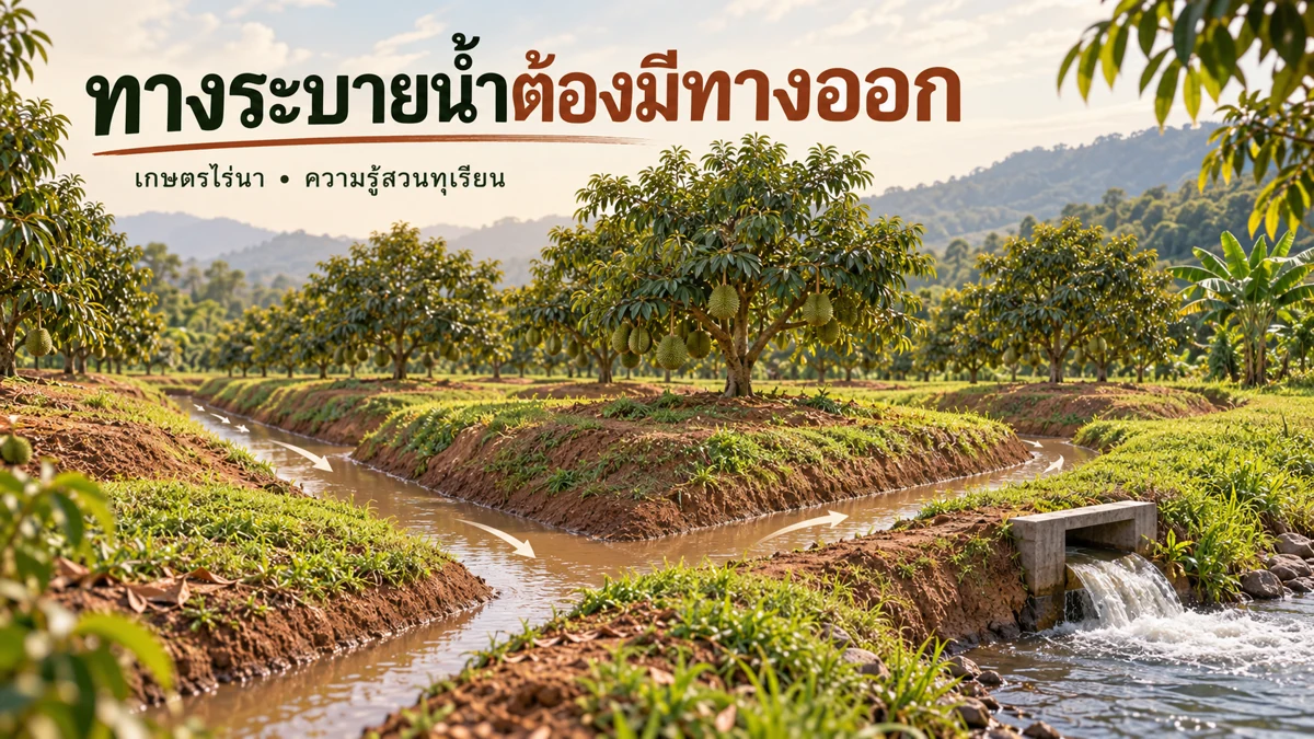 ปลูกทุเรียนยกโคก ขั้นตอนดูแลและติดตามผล
