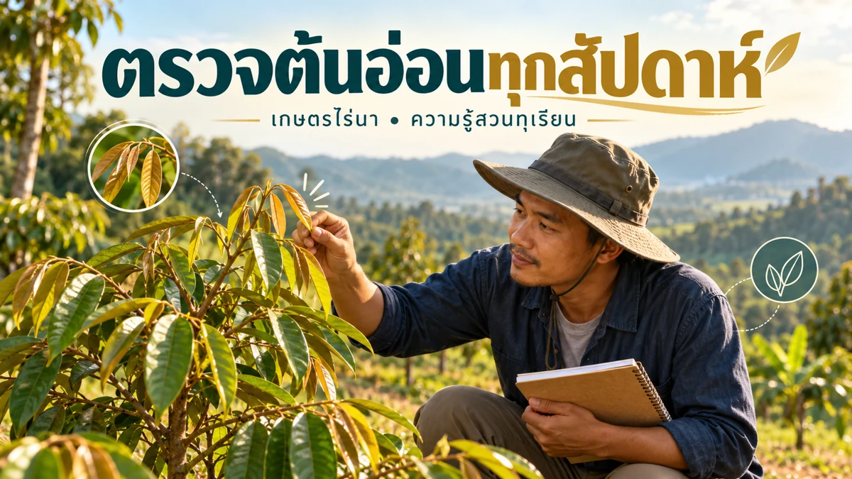 ดูแลทุเรียนปีแรก แนวทางตรวจและเตรียมสวน