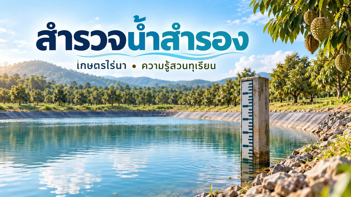น้ำทุเรียนหน้าแล้ง แนวทางตรวจและเตรียมสวน