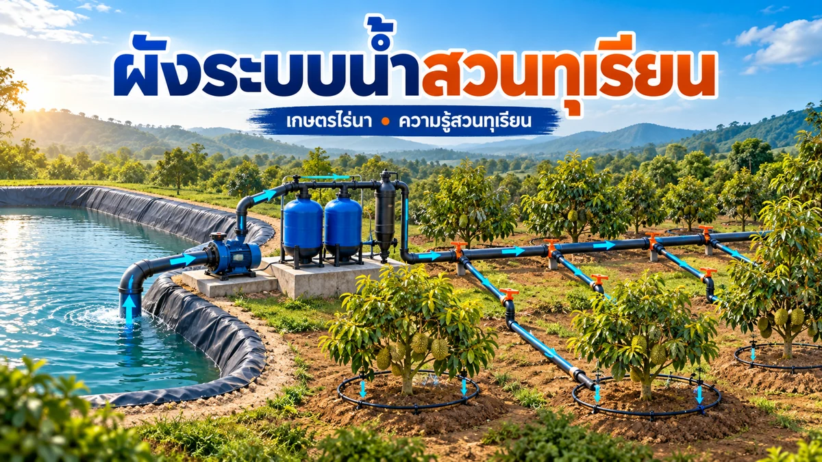 ออกแบบระบบน้ำทุเรียน แนวทางตรวจและเตรียมสวน