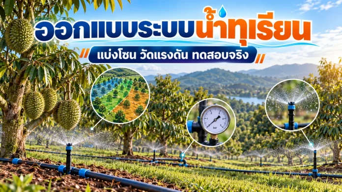 du5-5-cover ออกแบบระบบน้ำทุเรียน แบ่งโซน วัดแรงดัน ทดสอบจริง