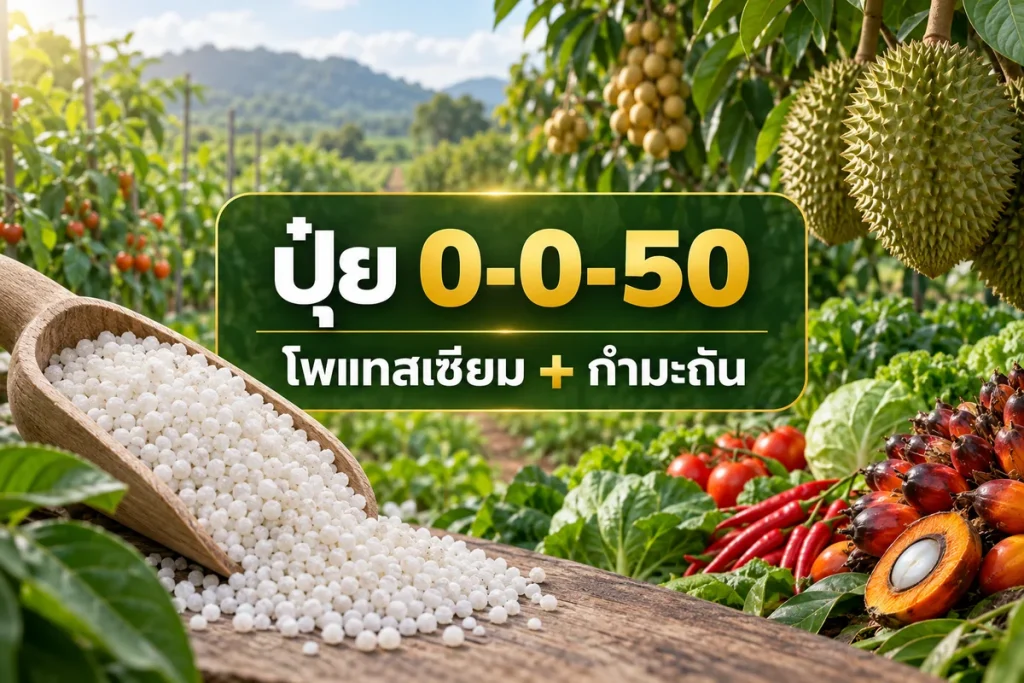 ภาพปกปุ๋ยสูตร 0-0-50 โพแทสเซียมและกำมะถัน
