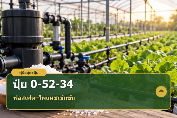 fertilizer-0-52-34-cover ภาพปกบทความปุ๋ยสูตร 0-52-34 พร้อมข้อความวิธีใช้และข้อควรระวัง