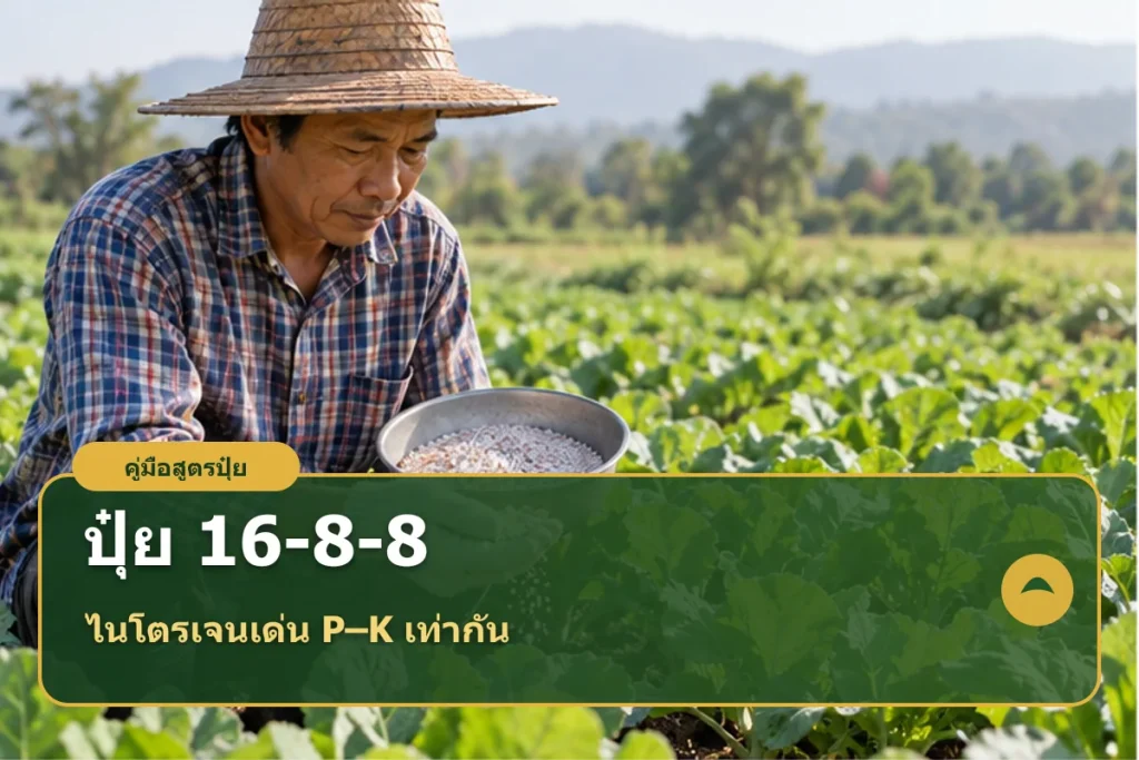 ปุ๋ยสูตร 16-8-8 คู่มือเลือกใช้ตามผลวิเคราะห์ดิน