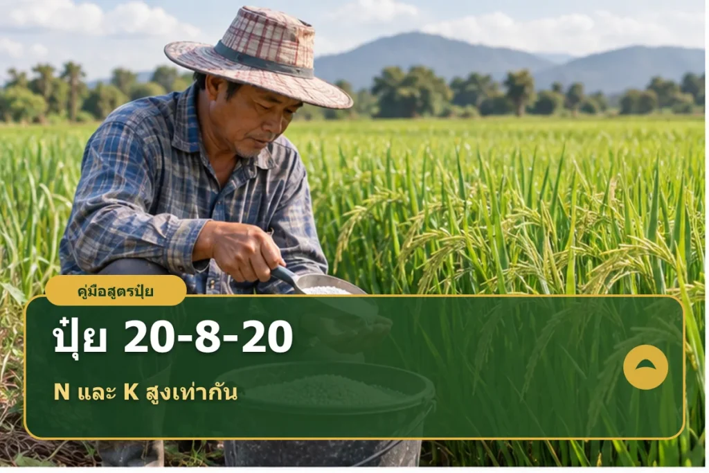 ปุ๋ยสูตร 20-8-20 วิธีเลือกใช้ตามผลวิเคราะห์ดิน
