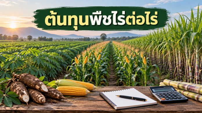 field-crop-cost-per-rai-cover ต้นทุนพืชไร่ต่อไร่ของมันสำปะหลัง ข้าวโพด และอ้อย