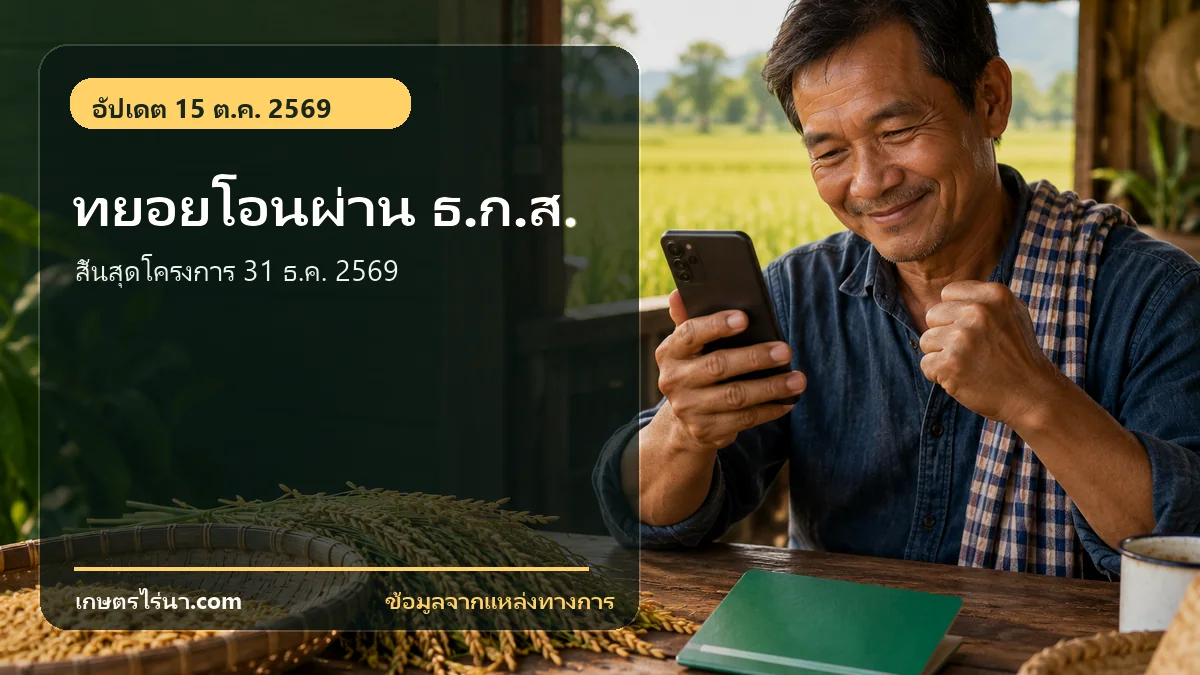 เงินช่วยเหลือทยอยโอนผ่าน ธ.ก.ส. ตามรายชื่อที่ผ่านตรวจสอบ