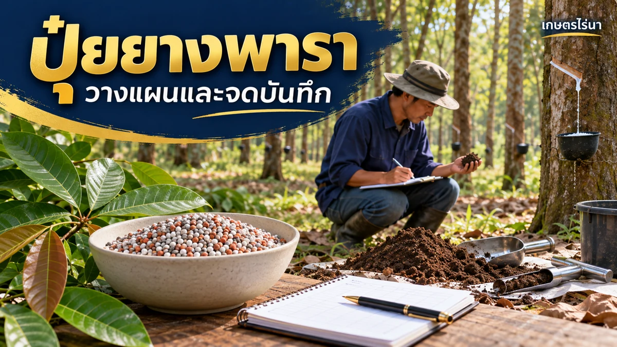 ปุ๋ยยางพารา — วางแผนและจดบันทึก พร้อมข้อความไทย