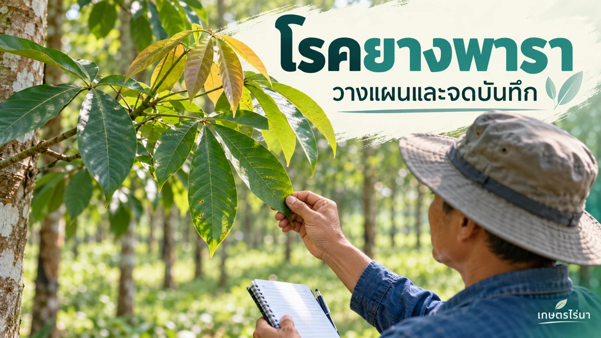 โรคยางพารา — วางแผนและจดบันทึก พร้อมข้อความไทย