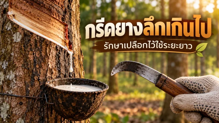 ry10-1-cover กรีดยางลึกเกินไป รักษาเปลือกไว้ใช้ระยะยาว