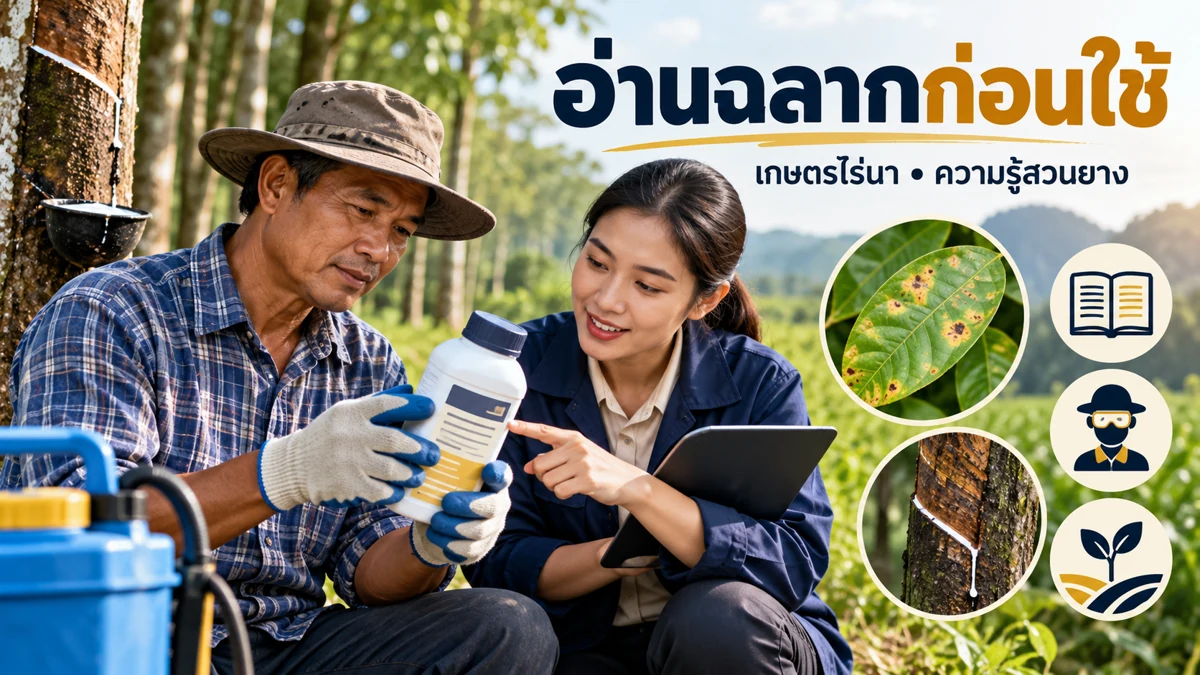 สารเร่งน้ำยางข้อควรระวัง ภาพอธิบายจุดตรวจและข้อสังเกต