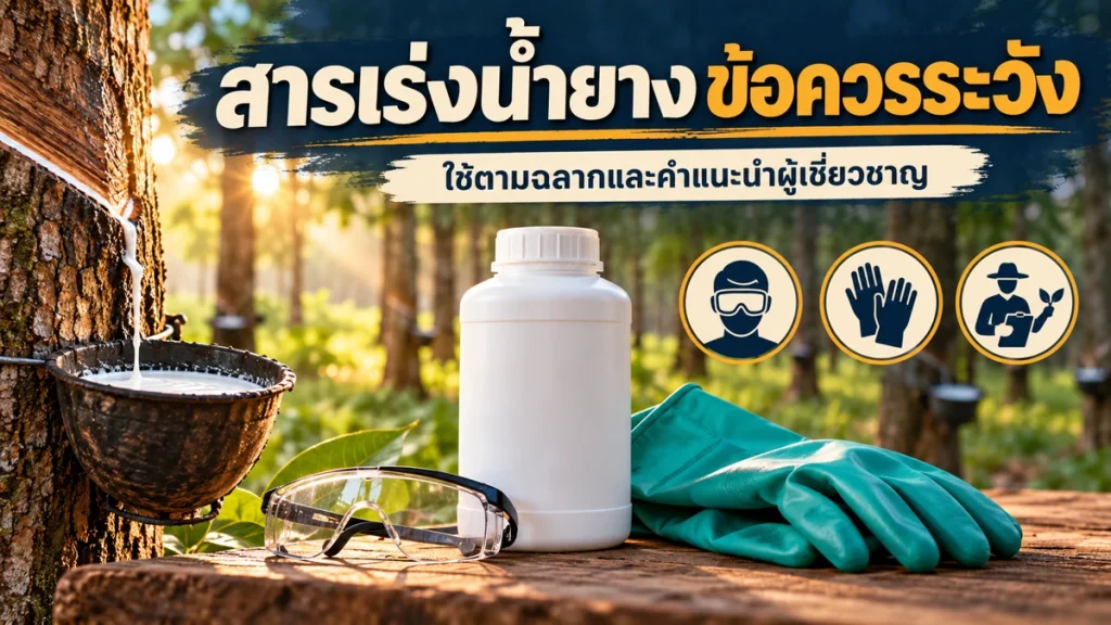 สารเร่งน้ำยาง ข้อควรระวัง ใช้ตามฉลากและคำแนะนำผู้เชี่ยวชาญ