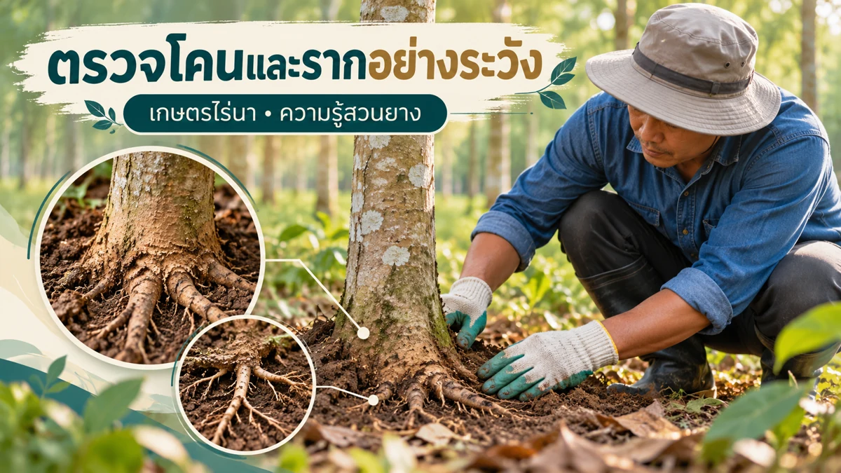 ปลวกสวนยาง ภาพแนวทางดูแลและติดตามสวน