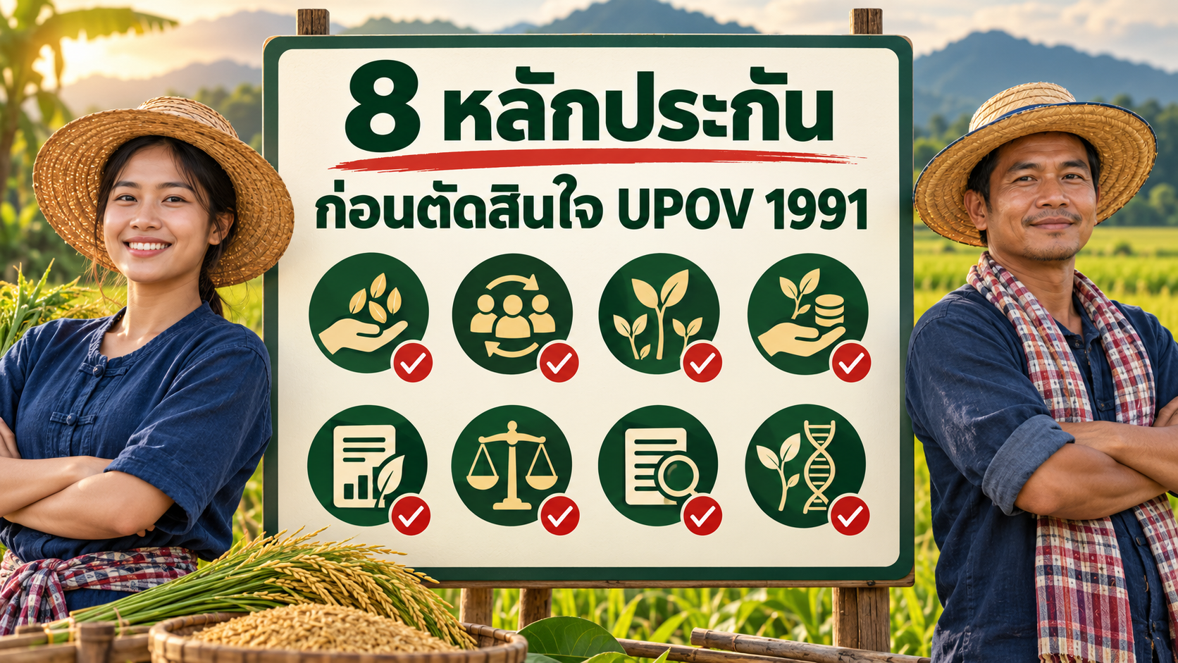 เช็กลิสต์หลักประกันสิทธิเกษตรกรก่อนประเทศไทยตัดสินใจเรื่อง UPOV 1991